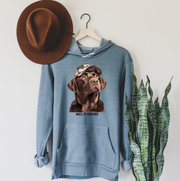 Moose in a Hat Fleece Hoodie