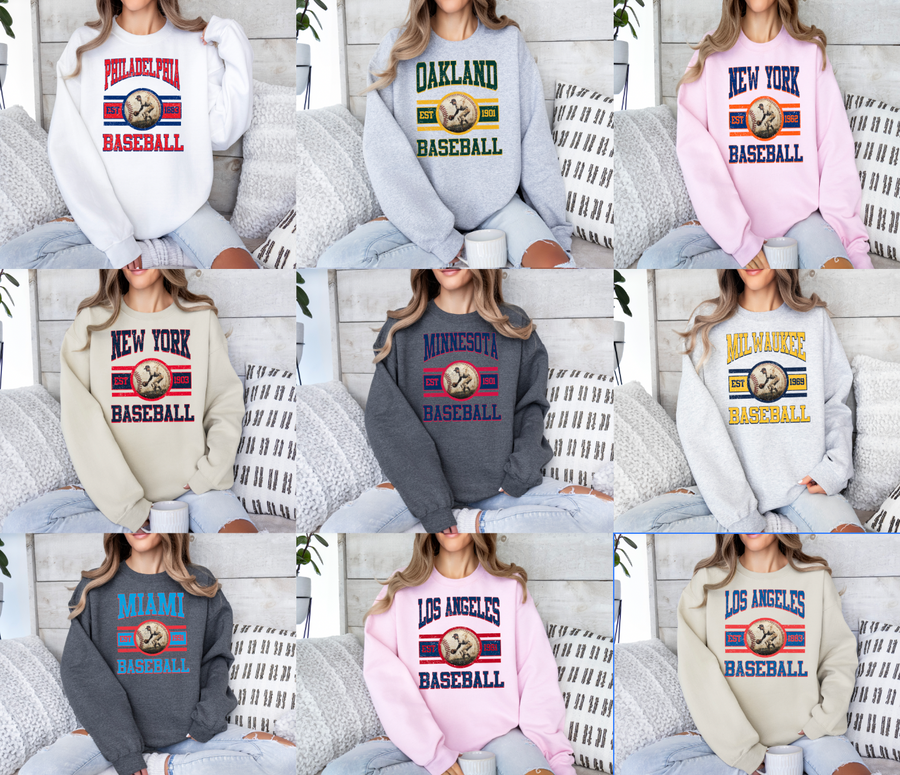 Vintage City Baseball Sweatshirt