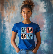 Floral USA Chickens Unisex T-shirt