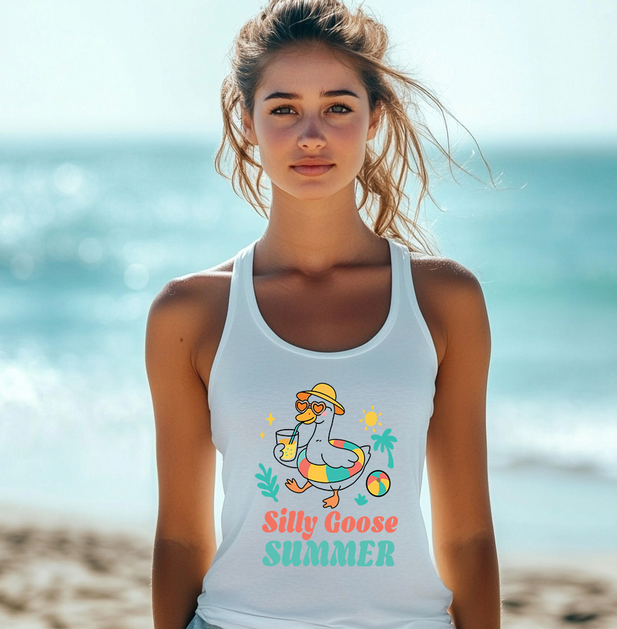 Silly Goose Summer Women's Perfect Racerback Tank