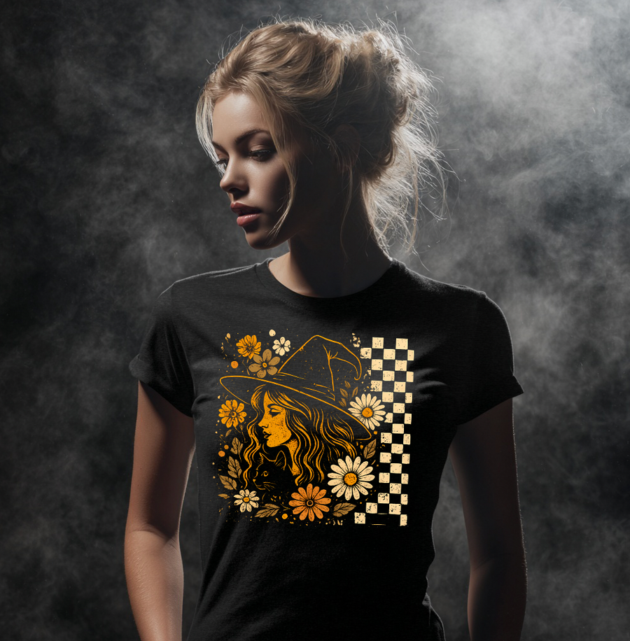 Boho Checkered Witch Unisex T-shirt