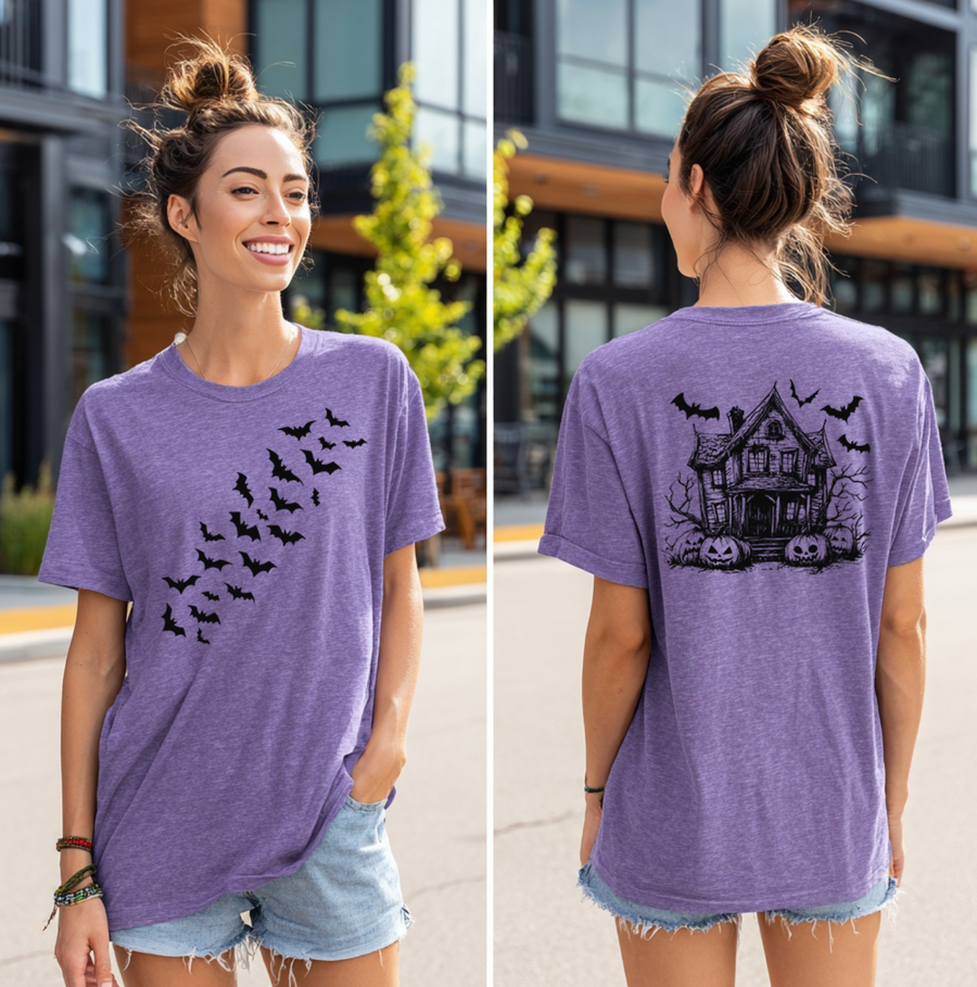 Vintage Halloween Unisex T-shirt - Front and Back