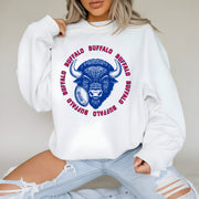 Vintage Buffalo Football Circle Unisex Sweatshirt