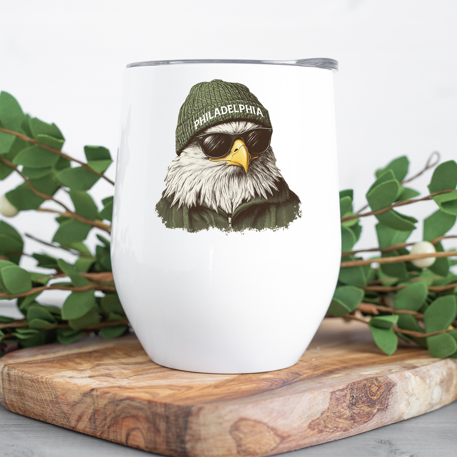 Philly Eagle Beanie Wine Tumbler