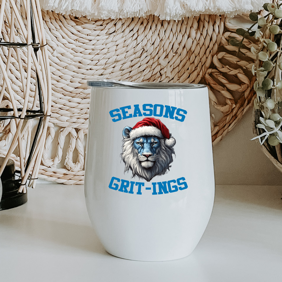 Seasons Grit-ings Lions Wine Tumbler