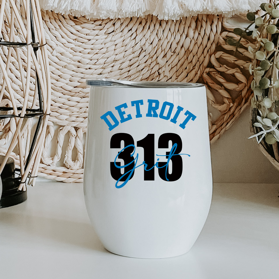 Detroit Grit 313 Wine Tumbler