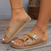 Double Buckle Open Toe Sandals