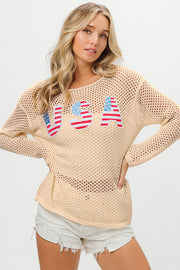 BiBi USA Embroidered Knit Cover Up