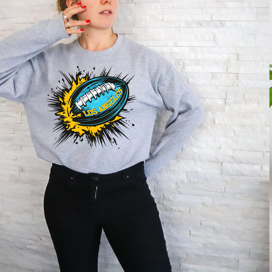 Los Angeles Vintage Football Cartoon Unisex Sweatshirt