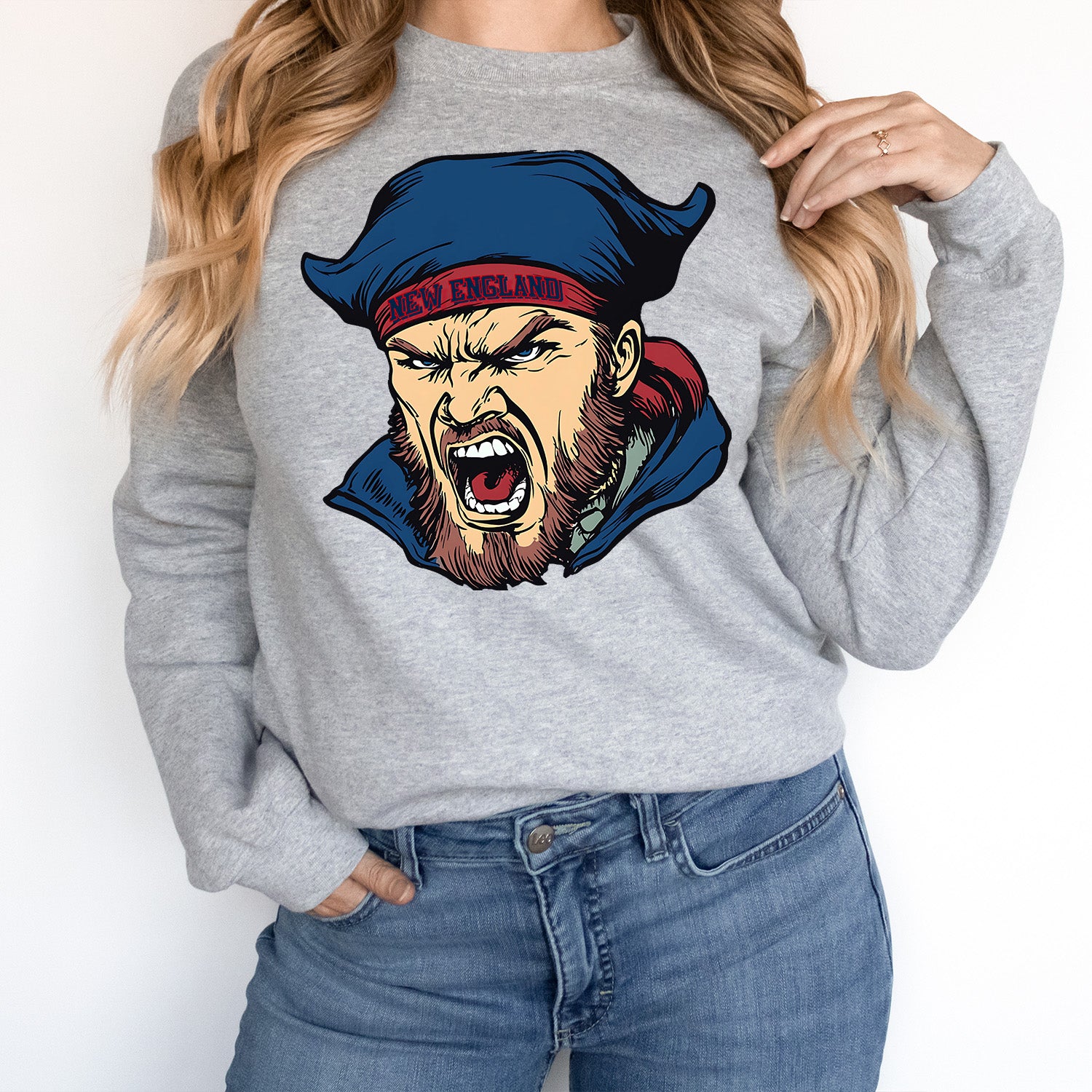 New England Vintage Cartoon Unisex Sweatshirt