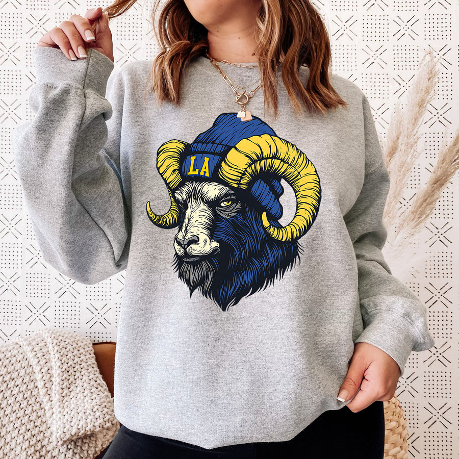LA Beanie Ram Vintage Cartoon Unisex Sweatshirt