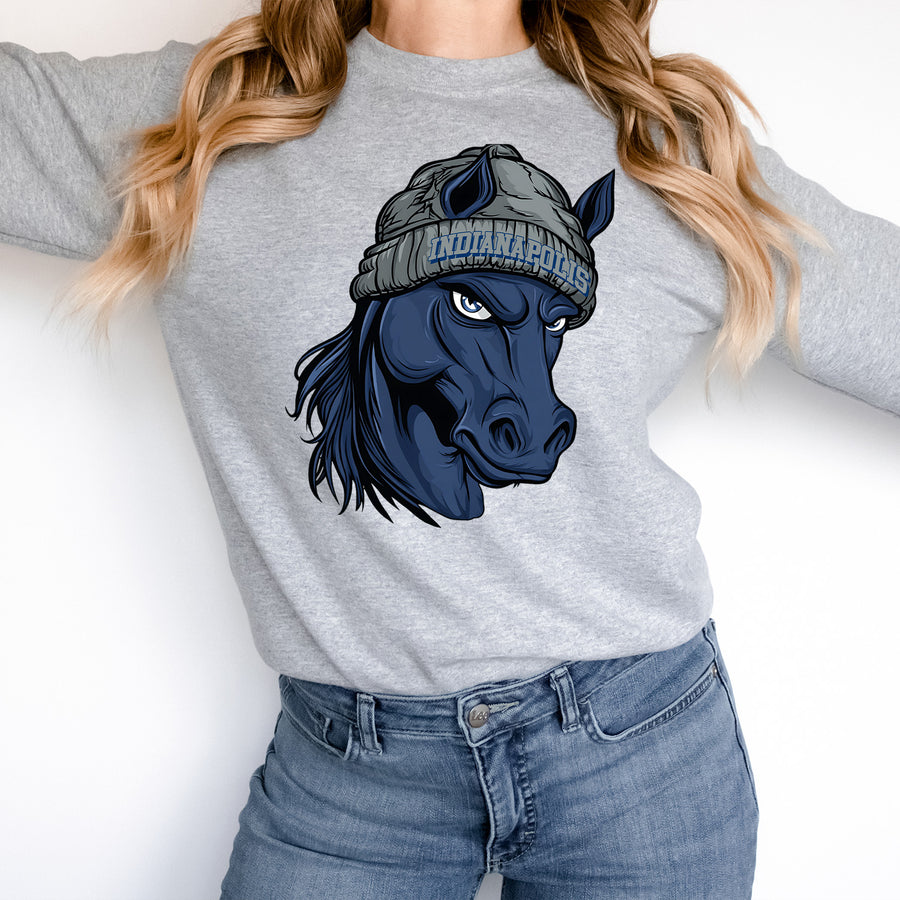 Indianapolis Beanie Vintage  Cartoon Unisex Sweatshirt