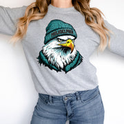 Philadelphia Beanie Eagle Vintage Cartoon Unisex Sweatshirt