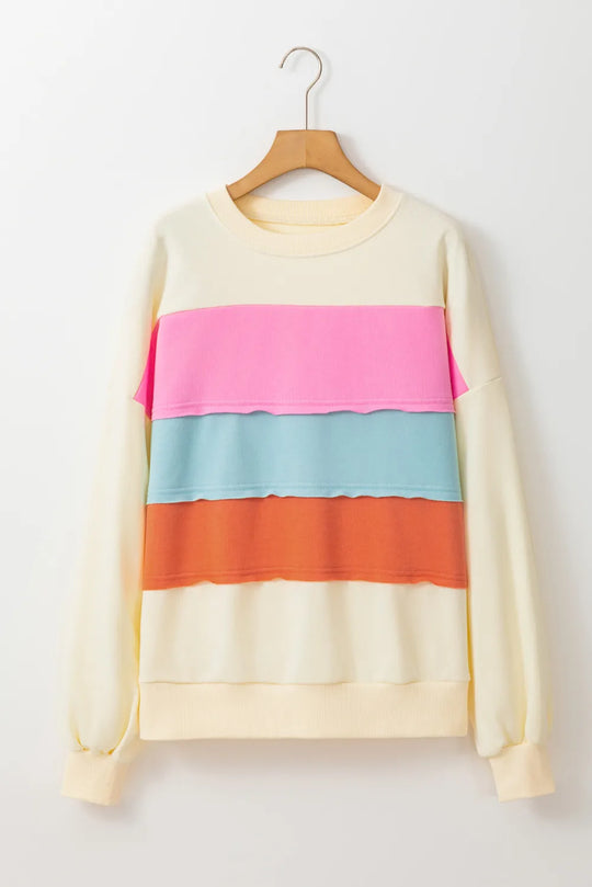 Color Block Long Sleeve Sweatshirt