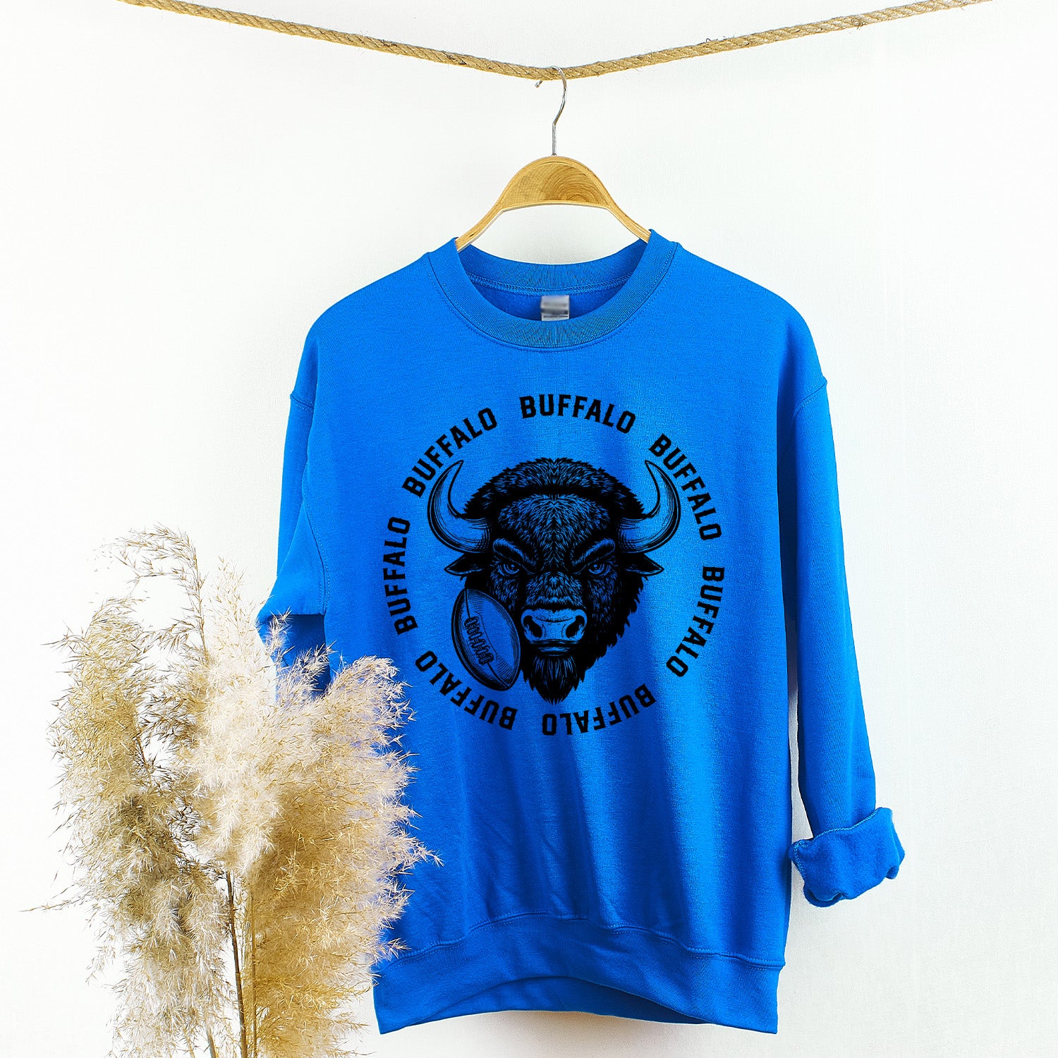 Vintage Buffalo Football Circle Unisex Sweatshirt