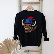 Buffalo Beanie Vintage Cartoon Unisex Sweatshirt