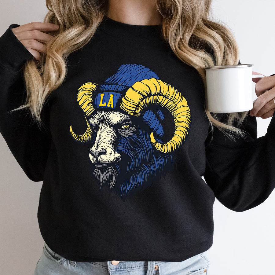 LA Beanie Ram Vintage Cartoon Unisex Sweatshirt