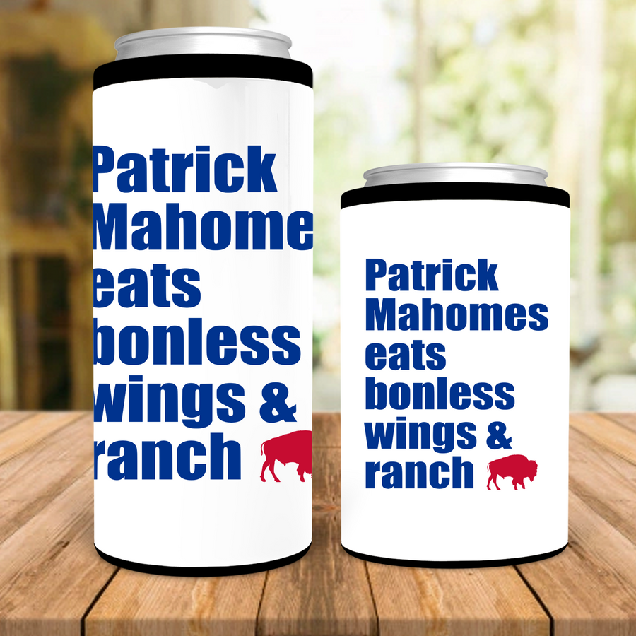 Mahomes Eats Boneless Wings and Ranch Buffalo Can Cooler