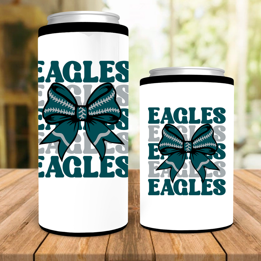 Eagles Football Bow Can Cooler