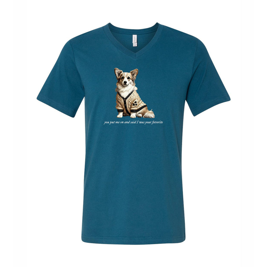 Corgi Unisex V-Neck