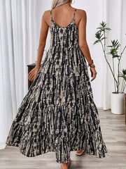 Printed Scoop Neck Maxi Cami Dress