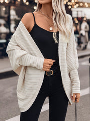 Open Front Batwing Sleeve Cardigan