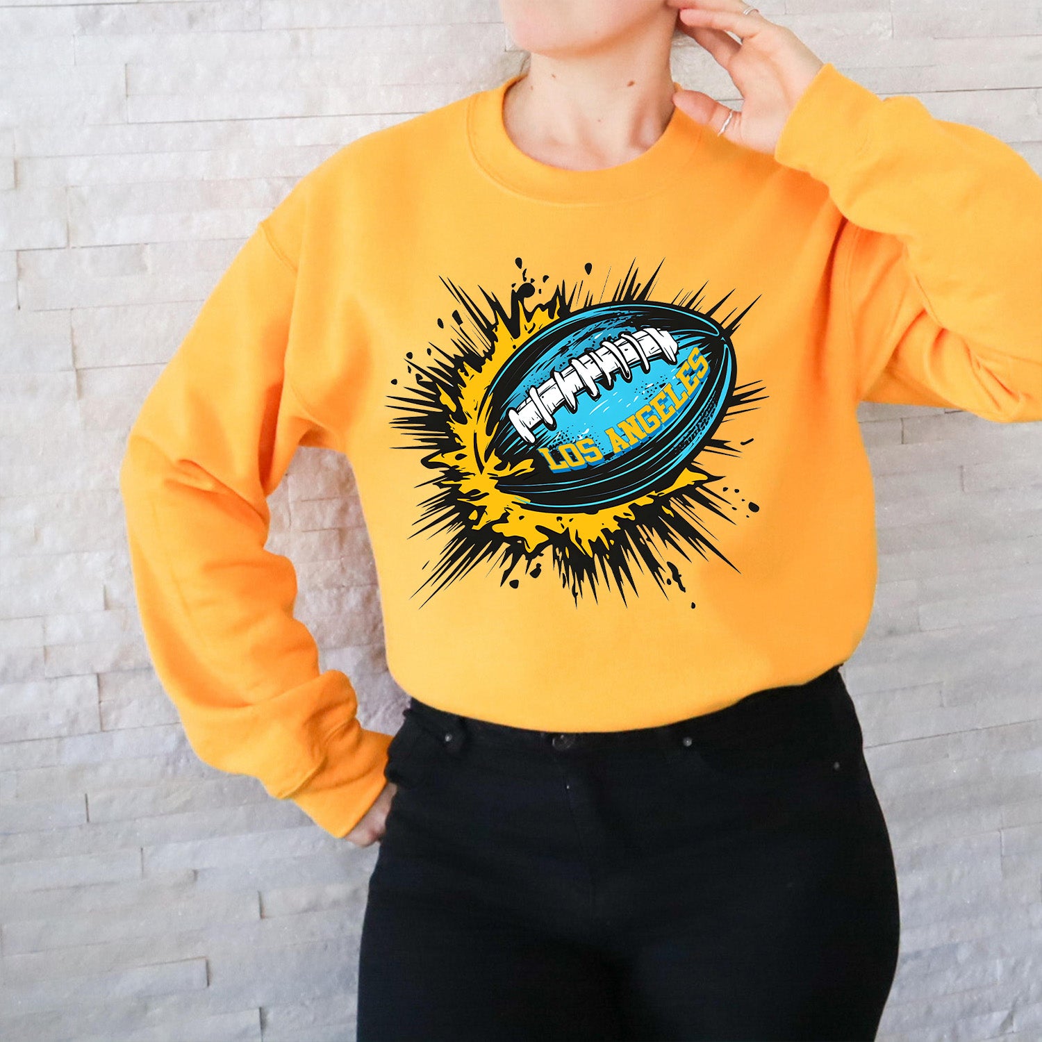 Los Angeles Vintage Football Cartoon Unisex Sweatshirt