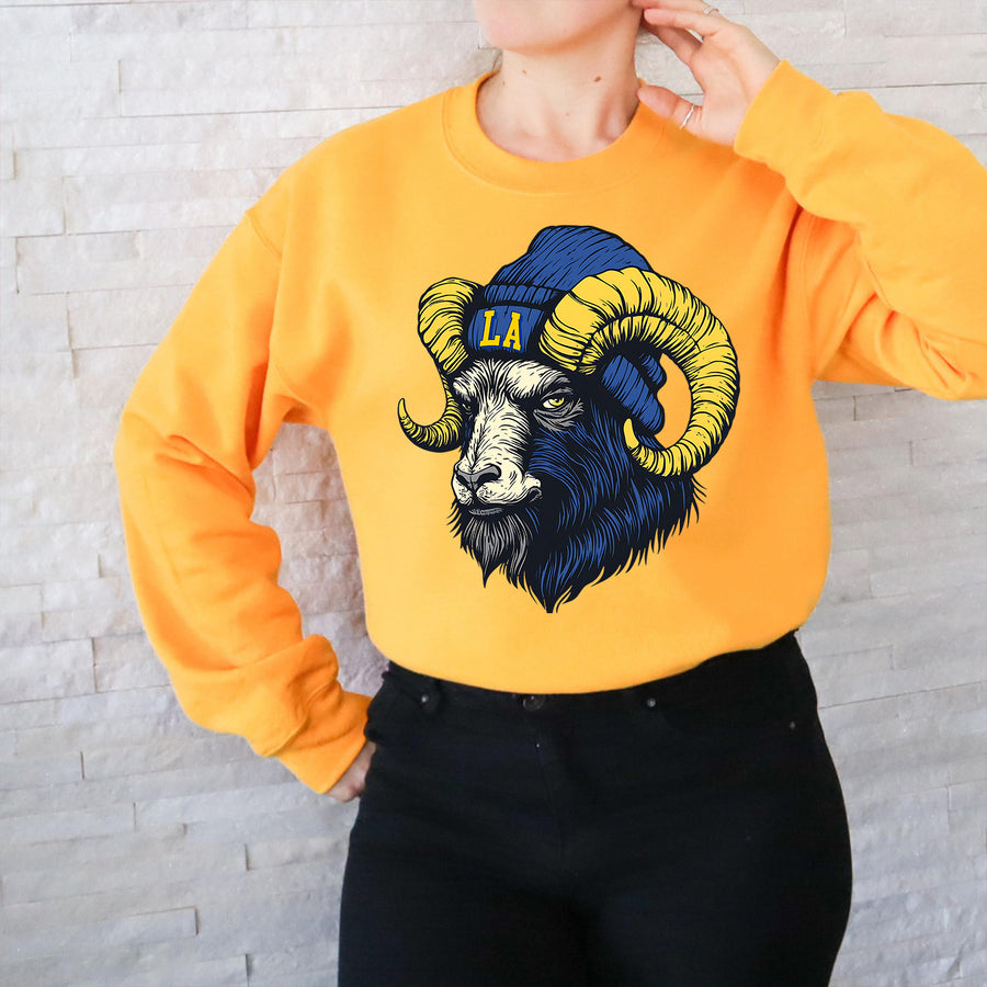 LA Beanie Ram Vintage Cartoon Unisex Sweatshirt