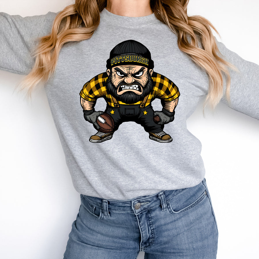 Pittsburgh Beanie Vintage Cartoon Unisex Sweatshirt