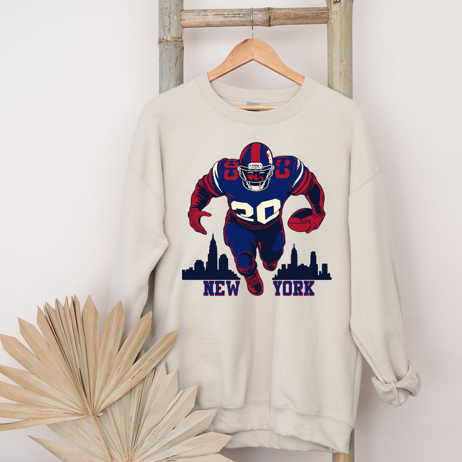 New York Football Vintage Cartoon Unisex Sweatshirt