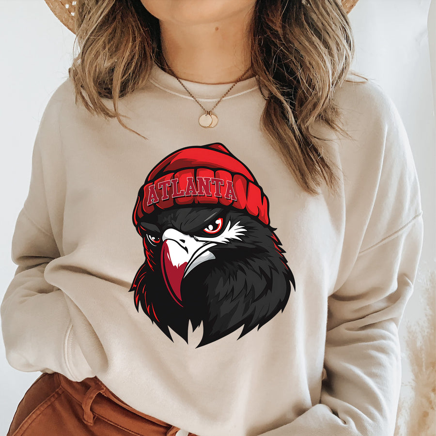 Atlanta Beanie Falcon Vintage Cartoon Unisex Sweatshirt