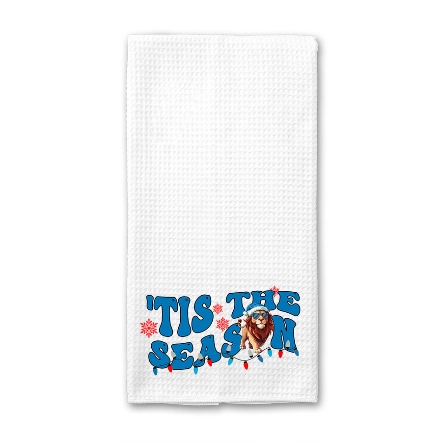 Tis The Season Lions Waffle Weave Towel