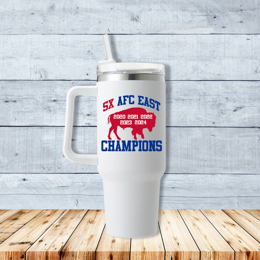 5x Champs Buffalo 40oz Travel Mug