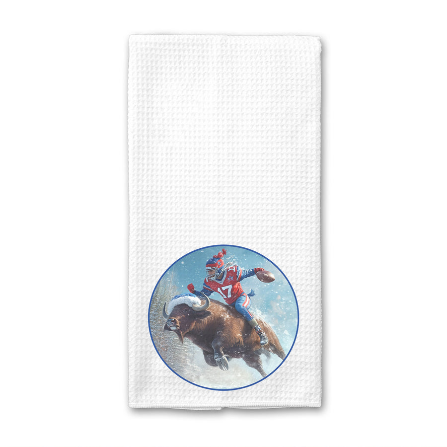 Buffalo Warrior Waffle Weave Towel