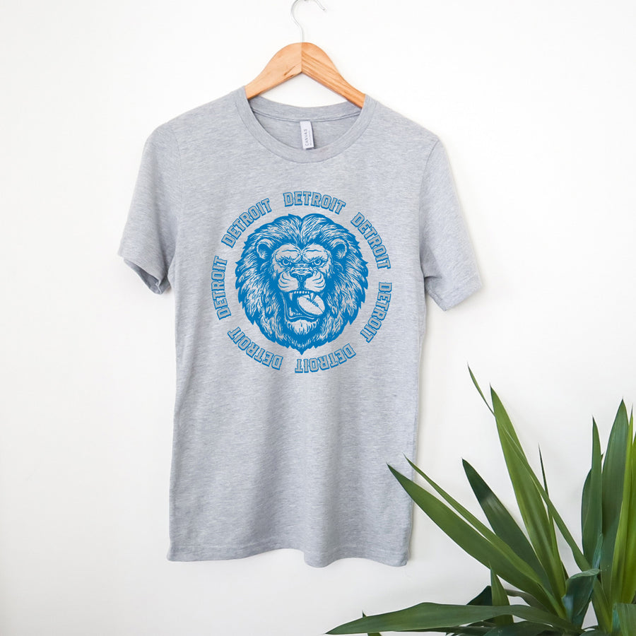 Vintage Detroit Football Circle Unisex T-shirt