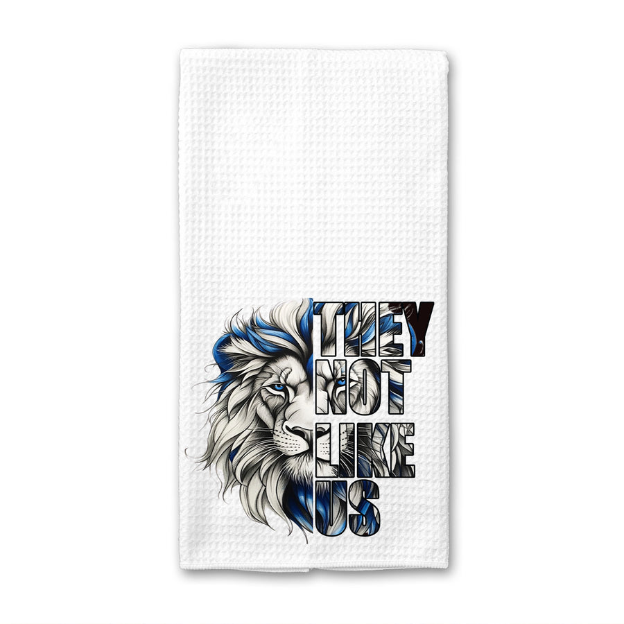 They Not Like Us Lions Waffle Weave Towel