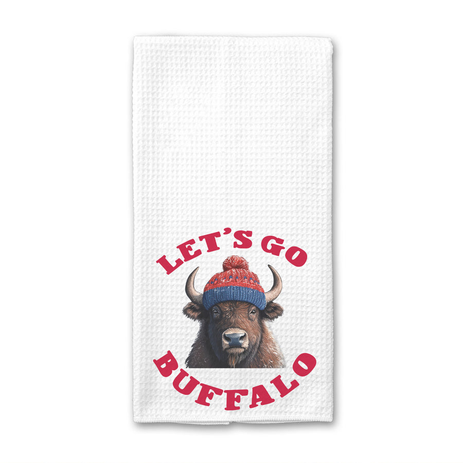 Let's Go Buffalo Winter Waffle Weave Towel