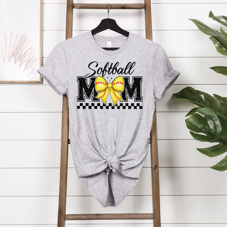 Softball Mom Coquette Bow Unisex T-shirt