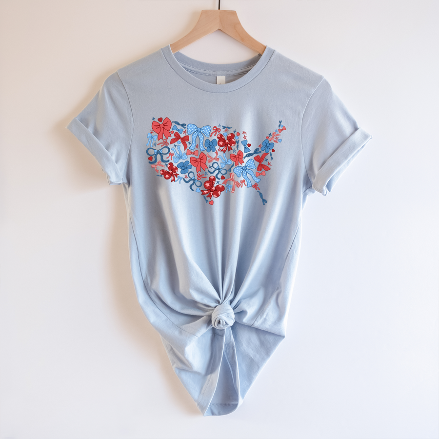 Coquette Bow America Unisex T-Shirt