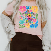 Floral Sea Turtle Unisex T-Shirt