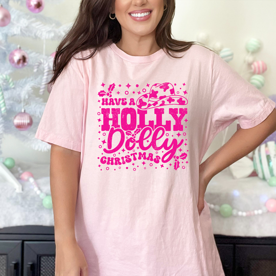 Holly Dolly Christmas Unisex T-shirt