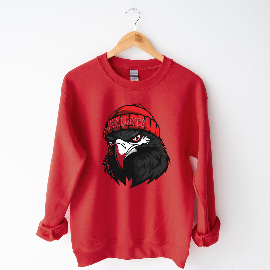 Atlanta Beanie Falcon Vintage Cartoon Unisex Sweatshirt