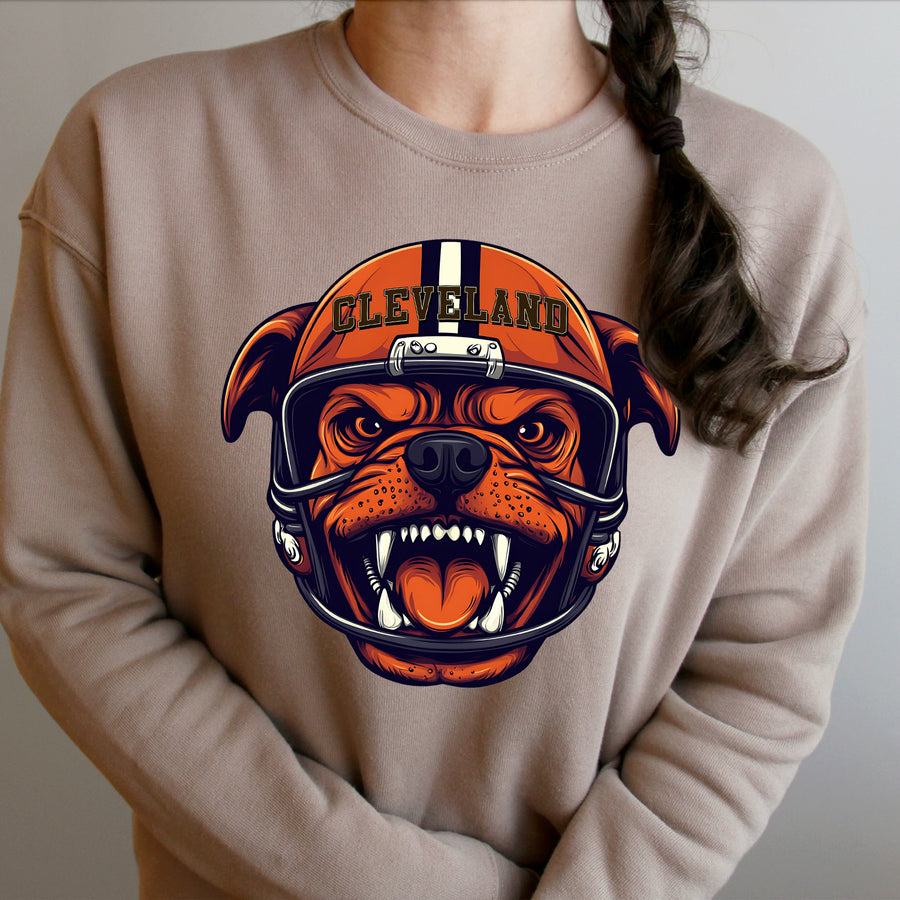 Cleveland Dog Helmet Vintage Cartoon Unisex Sweatshirt