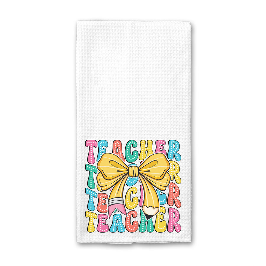 Teacher Bow Kitchen Towel