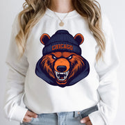 Chicago Beanie Bear Vintage Cartoon Unisex Sweatshirt