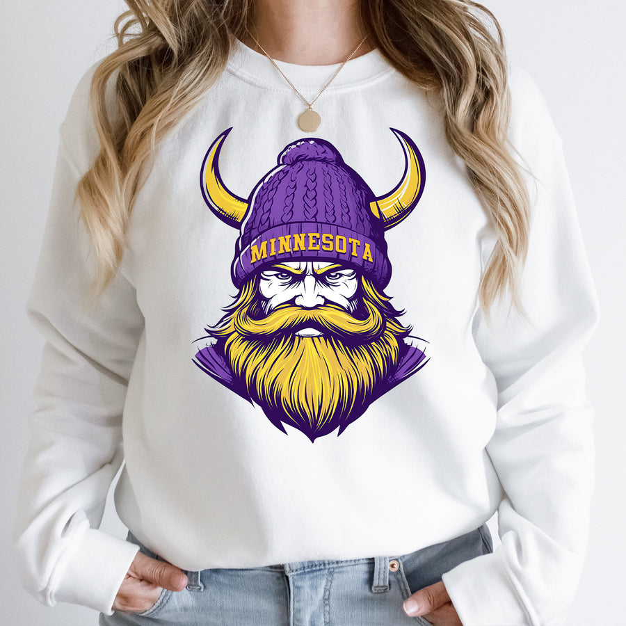 Minnesota Viking Vintage Cartoon Unisex Sweatshirt