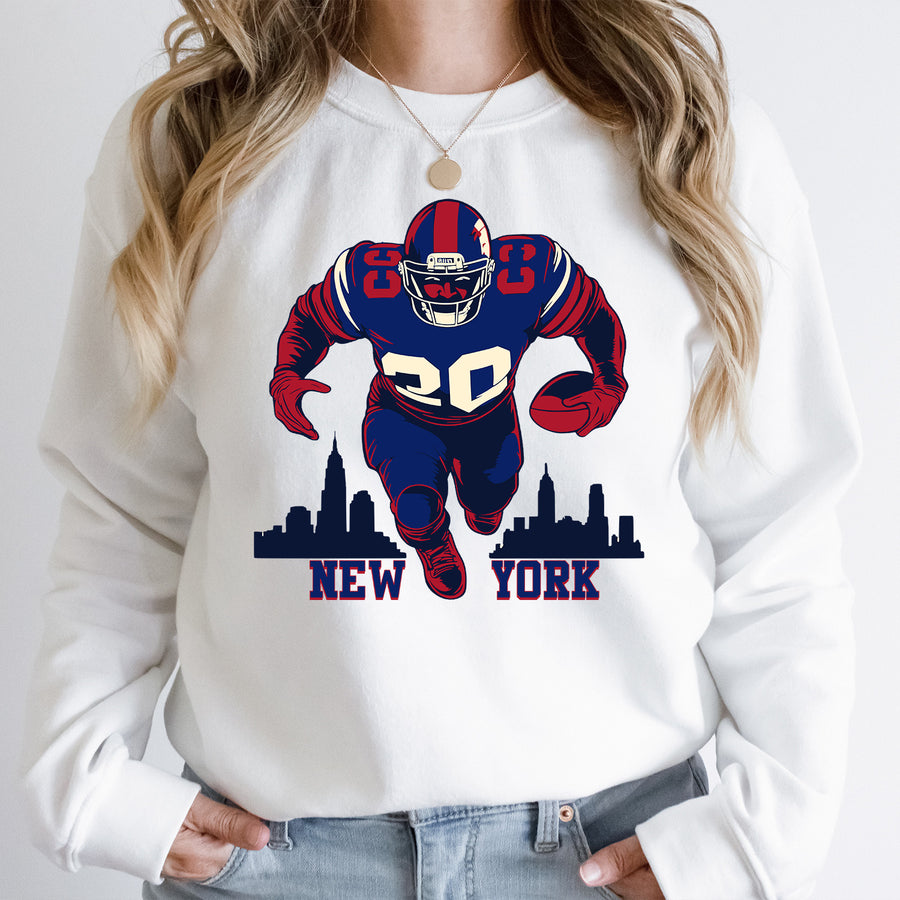 New York Football Vintage Cartoon Unisex Sweatshirt