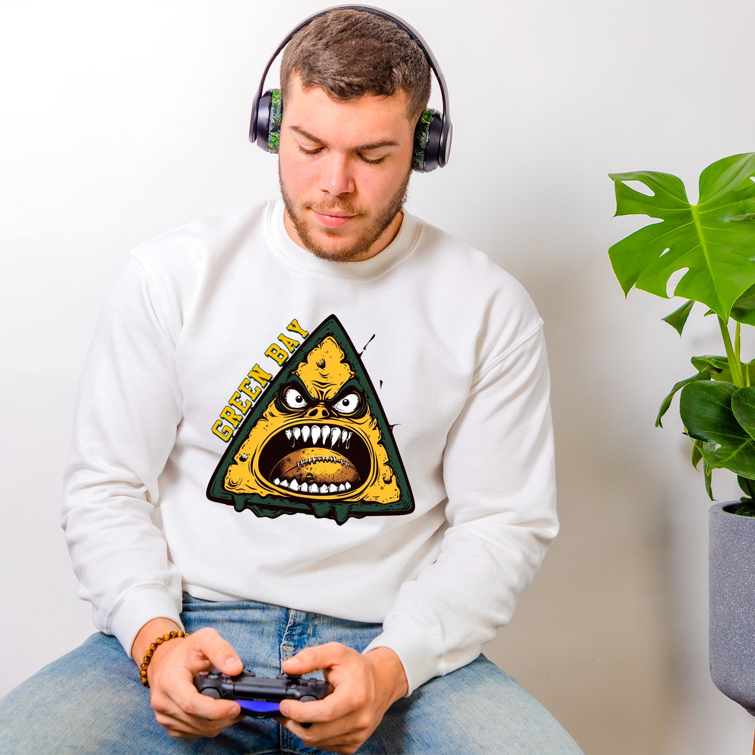 Green Bay Cheese Vintage Cartoon Unisex Sweatshirt