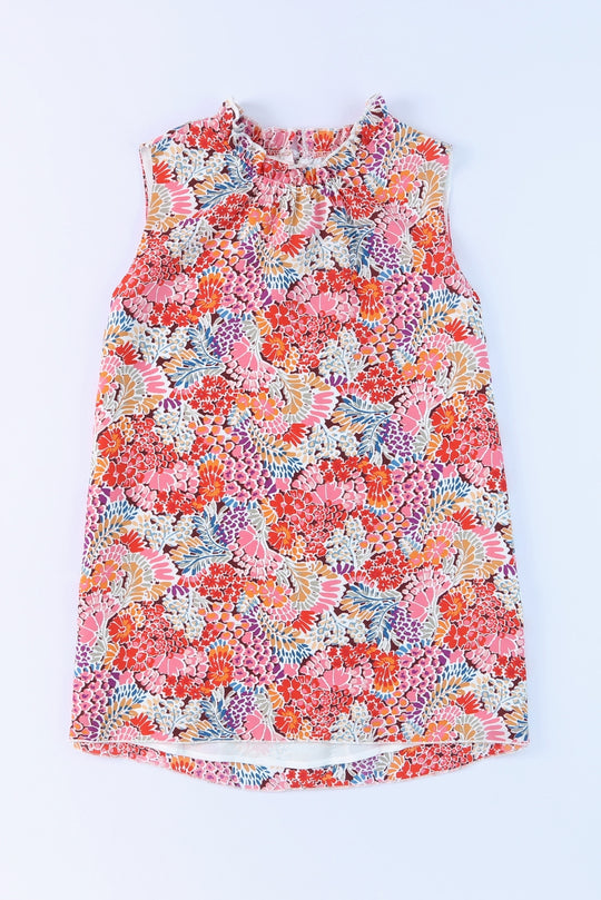 Floral Mock Neck Tank Top