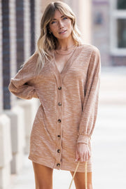 V-Neck Dropped Shoulder Cardigan